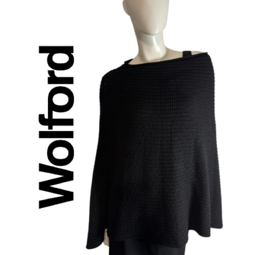 Wolford Black Wool Poncho Size Small - Size Flexible